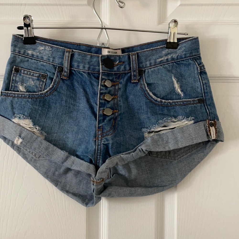 Free people short denim shorts